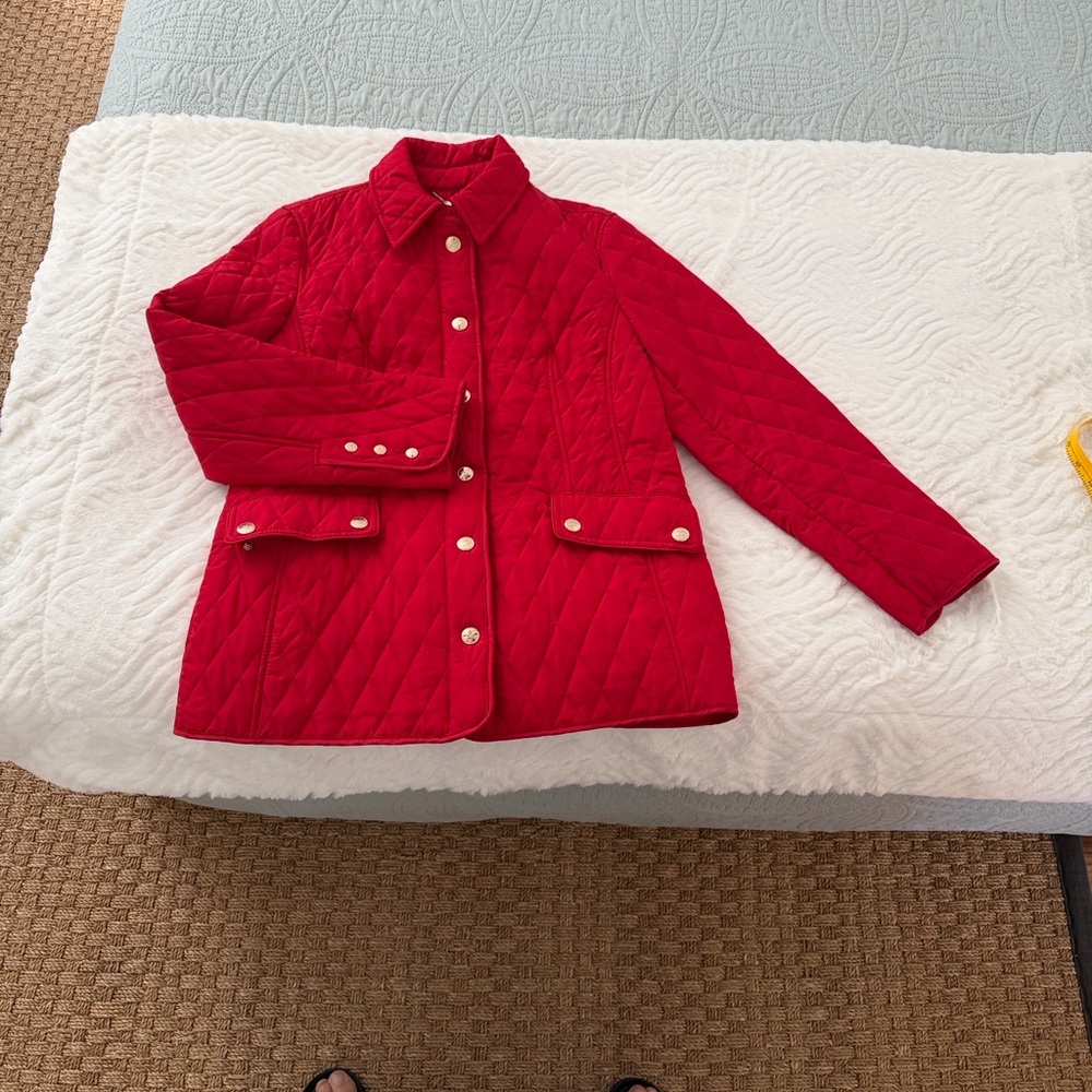 Chico's Vibrant Red Quilted Jacket - size 1
